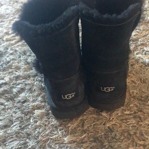 Girls black Uggs size 2